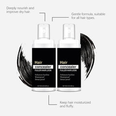 Hair Concealer - Waterproof & Sweat-Proof Powder for Fuller Hair Look - Natural Hairline Enhancer with Long-Lasting Coverage - Instant Hair Thickening Solution