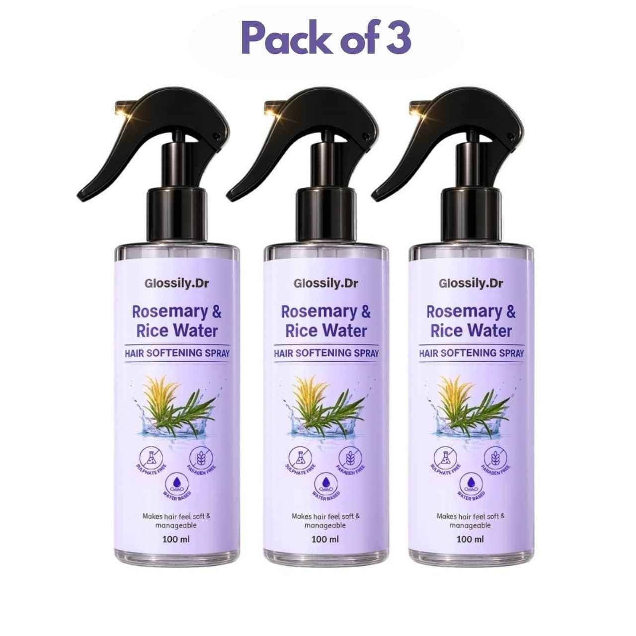 Rosemary & Rice Water 100 ml each Pack of 3